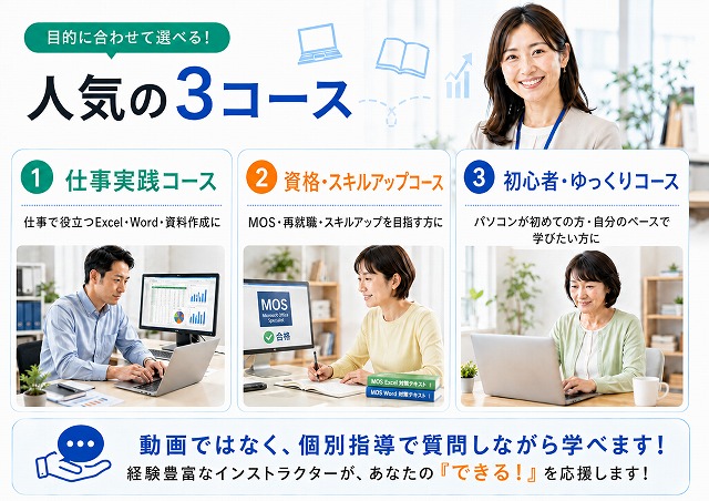 パソコン教室加古川仕事